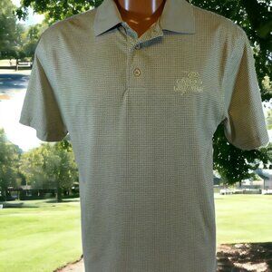 LEBRO Classic Golfer Las Vegas Men's S/S Green/ White Polo Shirt Size M